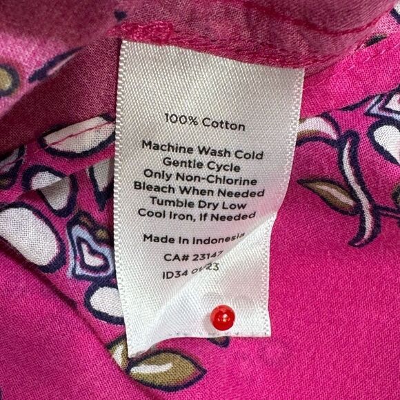 TALBOTS PINK FLORAL SHIRT - Picture 7 of 9